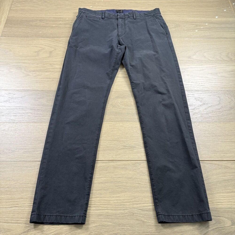 J Crew Pants Men 34x32 Stretch 484 Slim Flat Front Chino Straight Gray